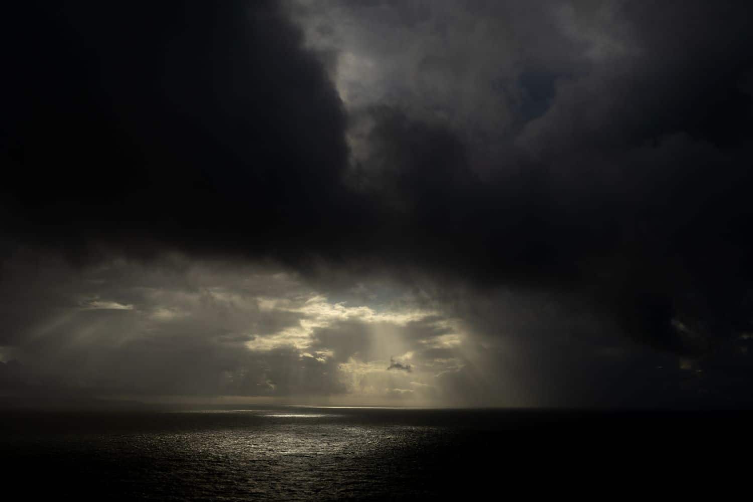 Stormy sea and skies in Cornwall