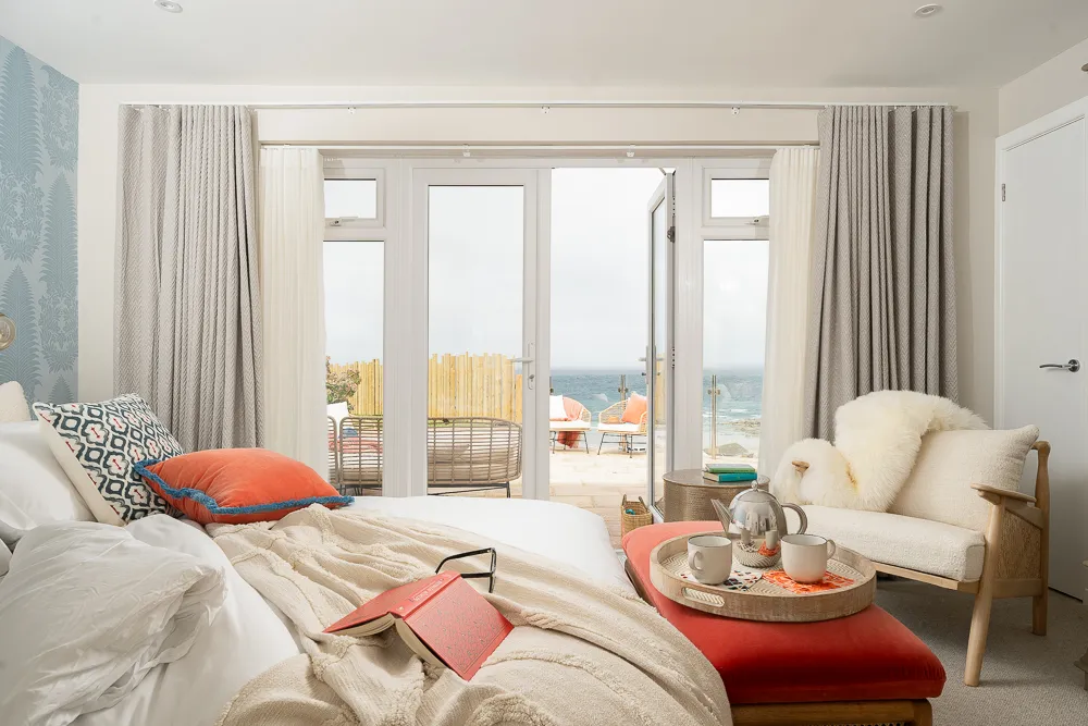 Sea view bedroom at a property